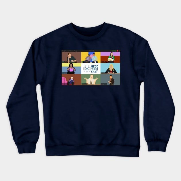 Community Virtual Hangout Crewneck Sweatshirt by doctorheadly